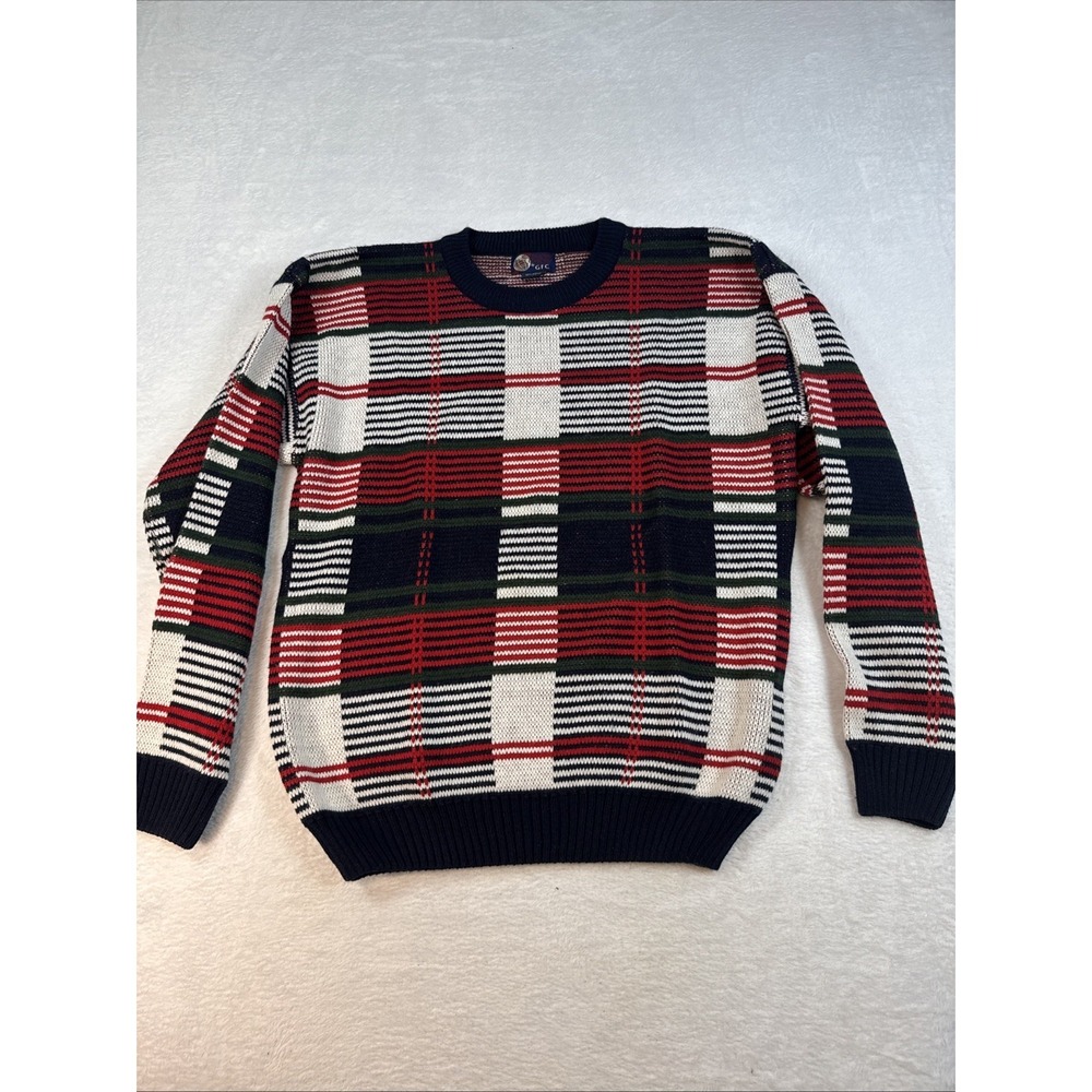 True Vintage Cozy Grandpa Knitted Sweater Dadcore Grandpacore Preppy USA Large